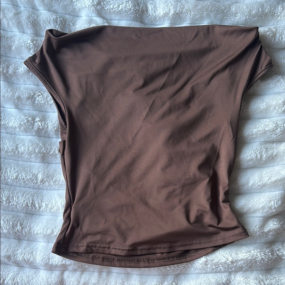 Brown Sleeveless Top